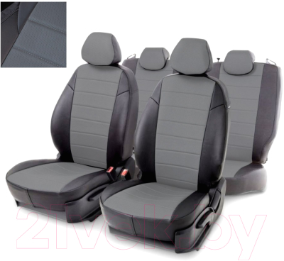 Комплект чехлов для сидений Seintex 87931 (серо-черный)