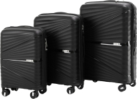 Набор чемоданов Pride РР-9702 (3шт, черный) - 