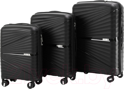 Набор чемоданов Pride РР-9702 (3шт, черный)