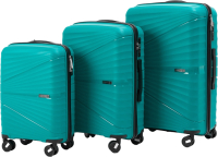 Набор чемоданов Pride РР-9702 (3шт, темно-зеленый) - 