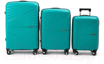 Набор чемоданов Pride РР-9702 (3шт, темно-зеленый)