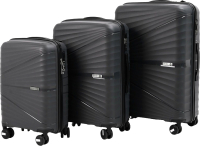 Набор чемоданов Pride РР-9702 (3шт, темно-серый) - 