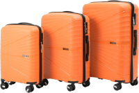 Набор чемоданов Pride РР-9702 (3шт, оранжевый) - 