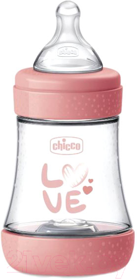 Бутылочка для кормления Chicco Perfect 5 Girl с силиконовой соской / 00020211110040