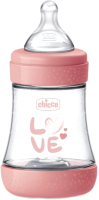 Бутылочка для кормления Chicco Perfect 5 Girl с силиконовой соской / 00020211110040 (150мл, розовый) - 