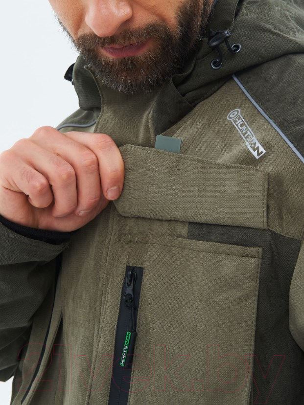 Костюм для охоты и рыбалки Huntsman Торнадо 0°C Хаки Исландия (р-р 60-62/182-188) — фото 5