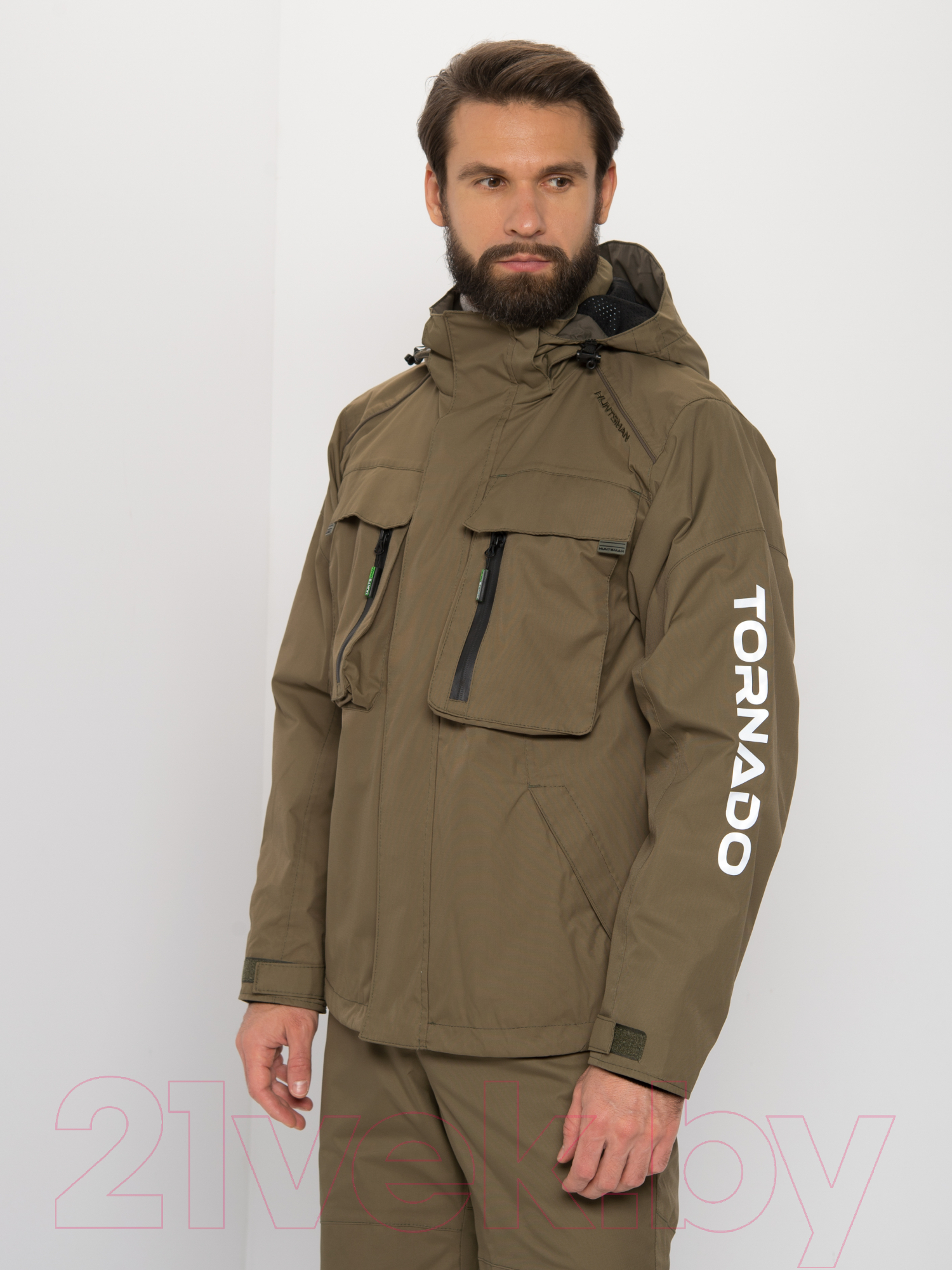 Костюм для охоты и рыбалки Huntsman Торнадо 0°C Breathable Хаки (р-р 52-54/182-188) — фото 4
