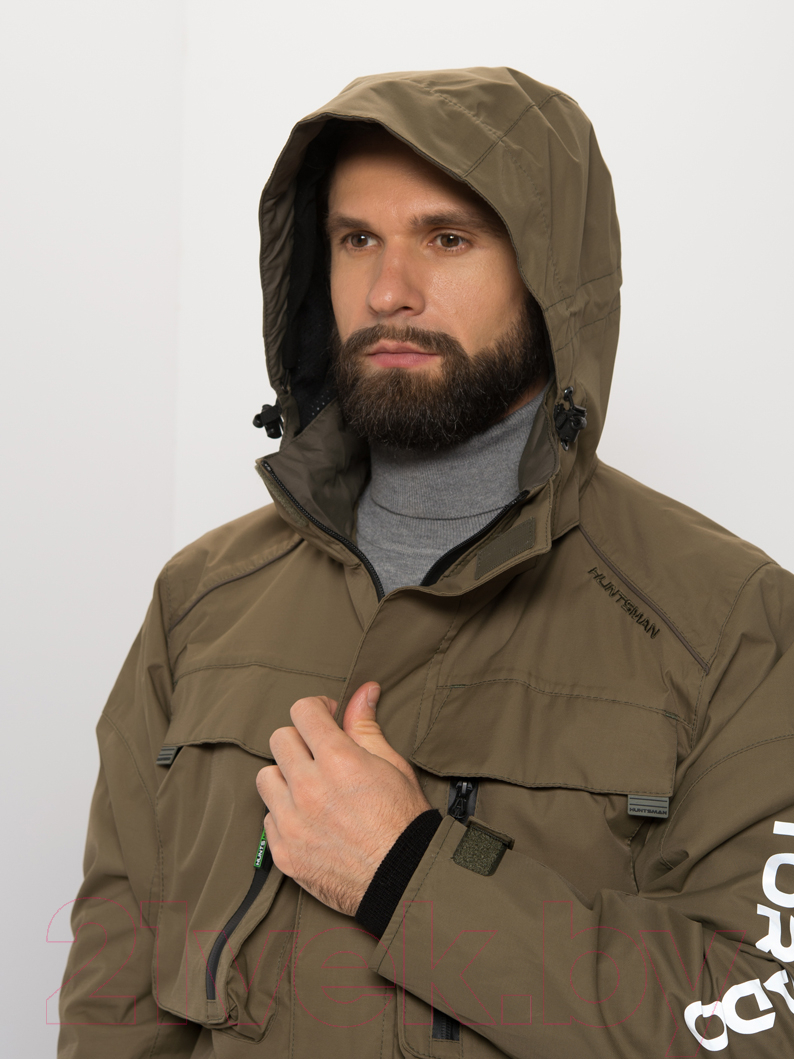 Костюм для охоты и рыбалки Huntsman Торнадо 0°C Breathable Хаки (р-р 52-54/170-176) — фото 6