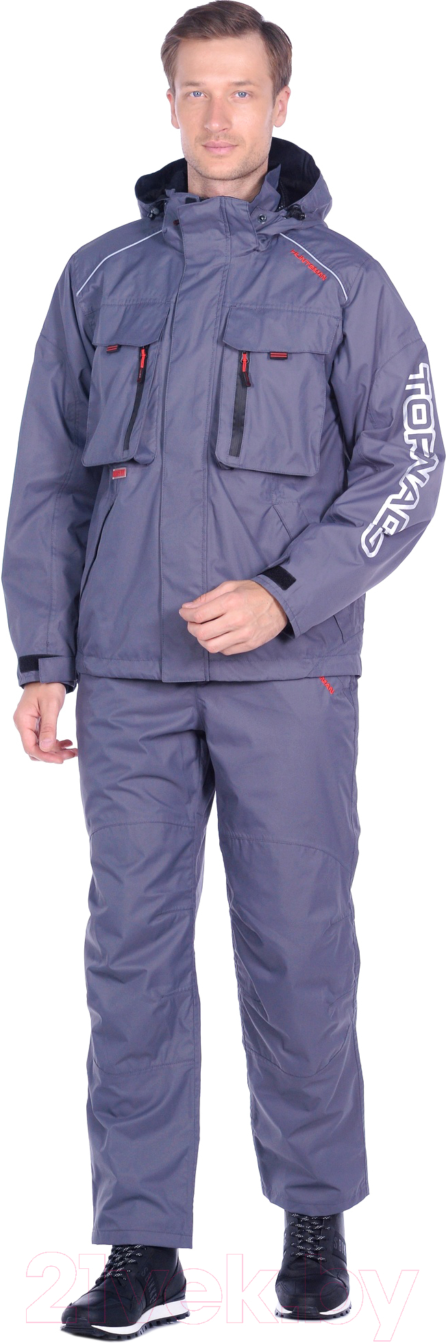 Костюм для охоты и рыбалки Huntsman Торнадо 0°C Breathable Серый (р-р 44-46/182-188)