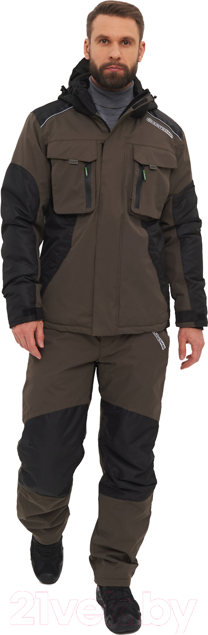 Костюм для охоты и рыбалки Huntsman Торнадо -15°C Breathable Хаки (р-р 52-54/170-176)