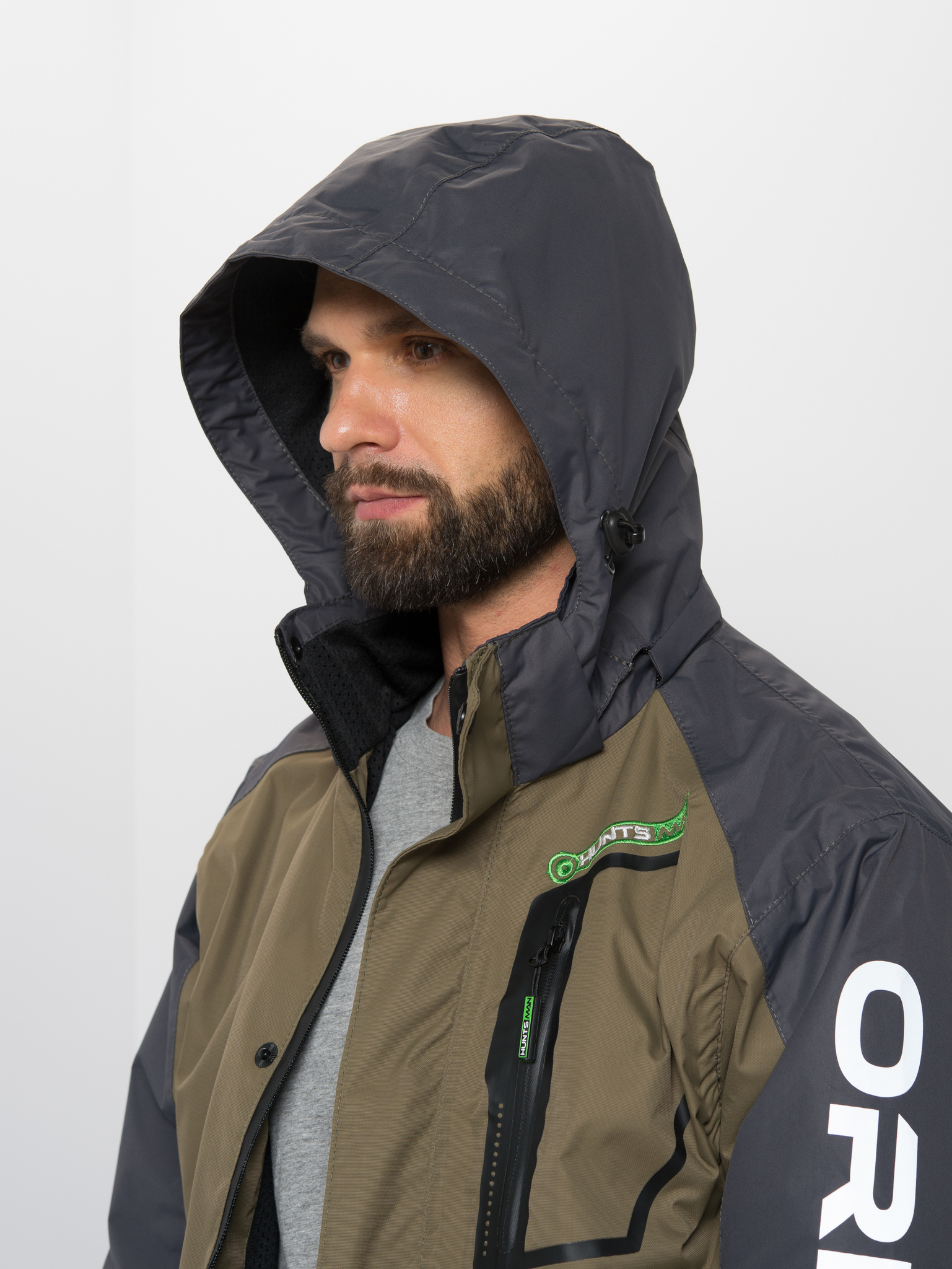 Костюм для охоты и рыбалки Huntsman Орегон 0°C Breathable Хаки/Серый (р-р 44-46/182-188) — фото 4