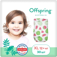 Подгузники детские Offspring XL 12+кг Арбузы / OF01XL30WML (30шт) - 