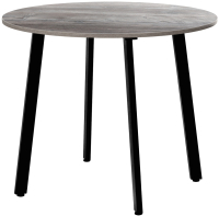 Обеденный стол Millwood Шанхай Л18 D100 (сосна пасадена/металл черный) - 