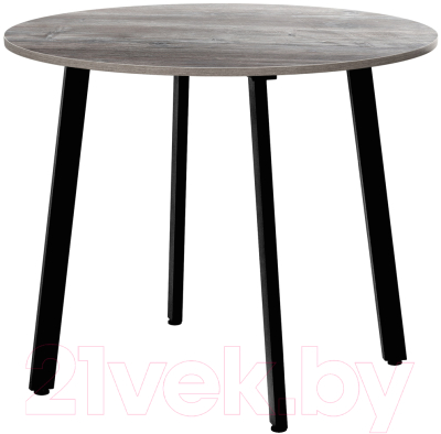 Обеденный стол Millwood Шанхай Л18 D100 (сосна пасадена/металл черный)