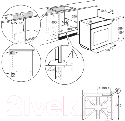 Электрический духовой шкаф Electrolux KODDP77WX