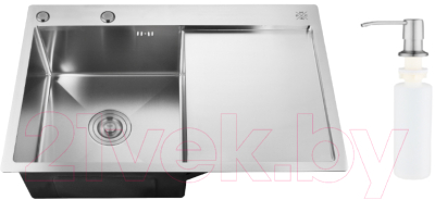 Мойка кухонная РМС MRK-7851L (с дозатором)