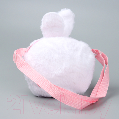 Детская сумка Sima-Land Зайка с игрушкой внутри / 10063523 (белый)
