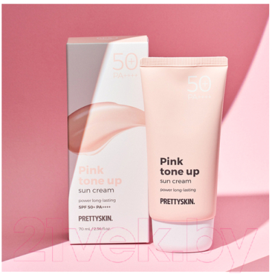 Крем солнцезащитный PrettySkin Pink Tone Up Sun Cream SPF50+ PA++++ (70мл)