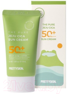 Крем солнцезащитный PrettySkin The Pure Jeju Cica Sun Cream SPF50+ PA++++ (50мл)