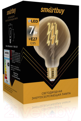 Лампа SmartBuy SBL-G95GoldArt-7-30K-E27