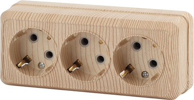 Розетка INTRO Quadro 2-206-11 / Б0053826 (сосна) - 