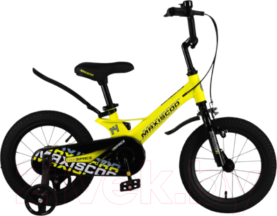 Детский велосипед Maxiscoo Space Стандарт Плюс 2024 / MSC-S1435 (желтый матовый)