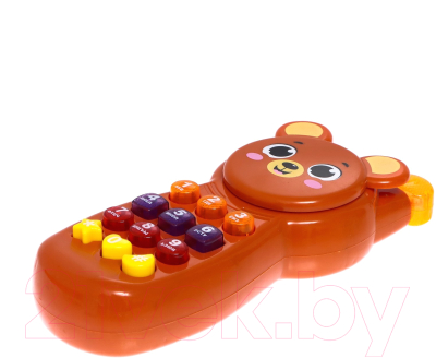 Развивающая игрушка Zabiaka Телефон. Любимые зверята / 7790598 (коричневый)