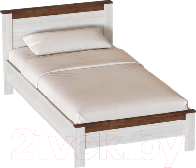 Полуторная кровать Мебельград Даллас с ортопедическим основанием 120x200 (дуб винтерберг/таксония)