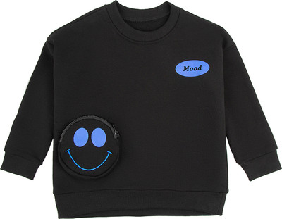 Свитшот детский Amarobaby Smile / AB-OD23-S28/09-122 (черный, р.122) -