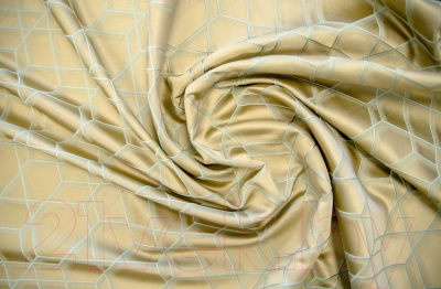 Шторы Decoretto Урбан пустыня УП-K3 (213x250, золотистая ткань с геометрическим рисунком)