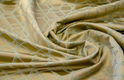 Шторы Decoretto Урбан пустыня УП-K3 (225x250, золотистая ткань с геометрическим рисунком)