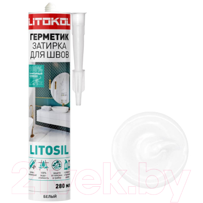 Герметик силиконовый Litokol Litosil Санитарный (280мл, белый)