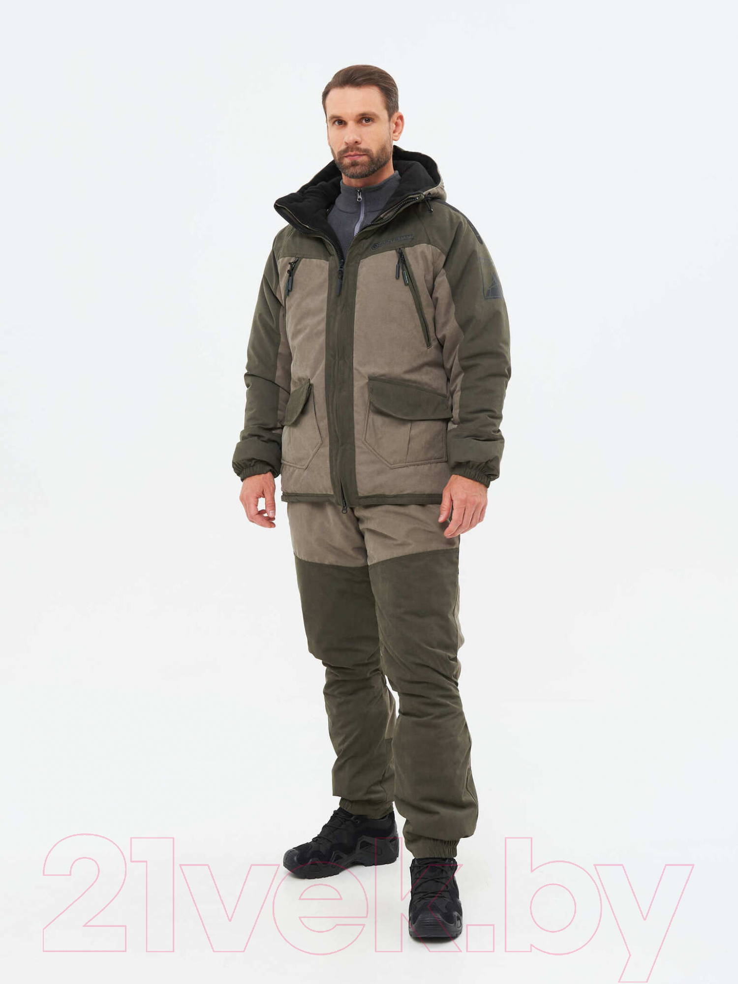 Костюм для охоты и рыбалки Huntsman Горка-Люкс -25°C Исландия Хаки (р-р 52-54/170-176) — фото 3