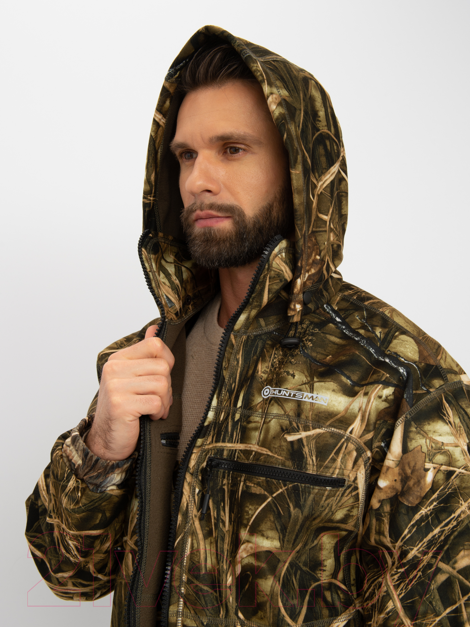 Костюм для охоты и рыбалки Huntsman Никс Люкс -5°C Alova Windblock Камыш (р-р 48-50/182-188) — фото 6