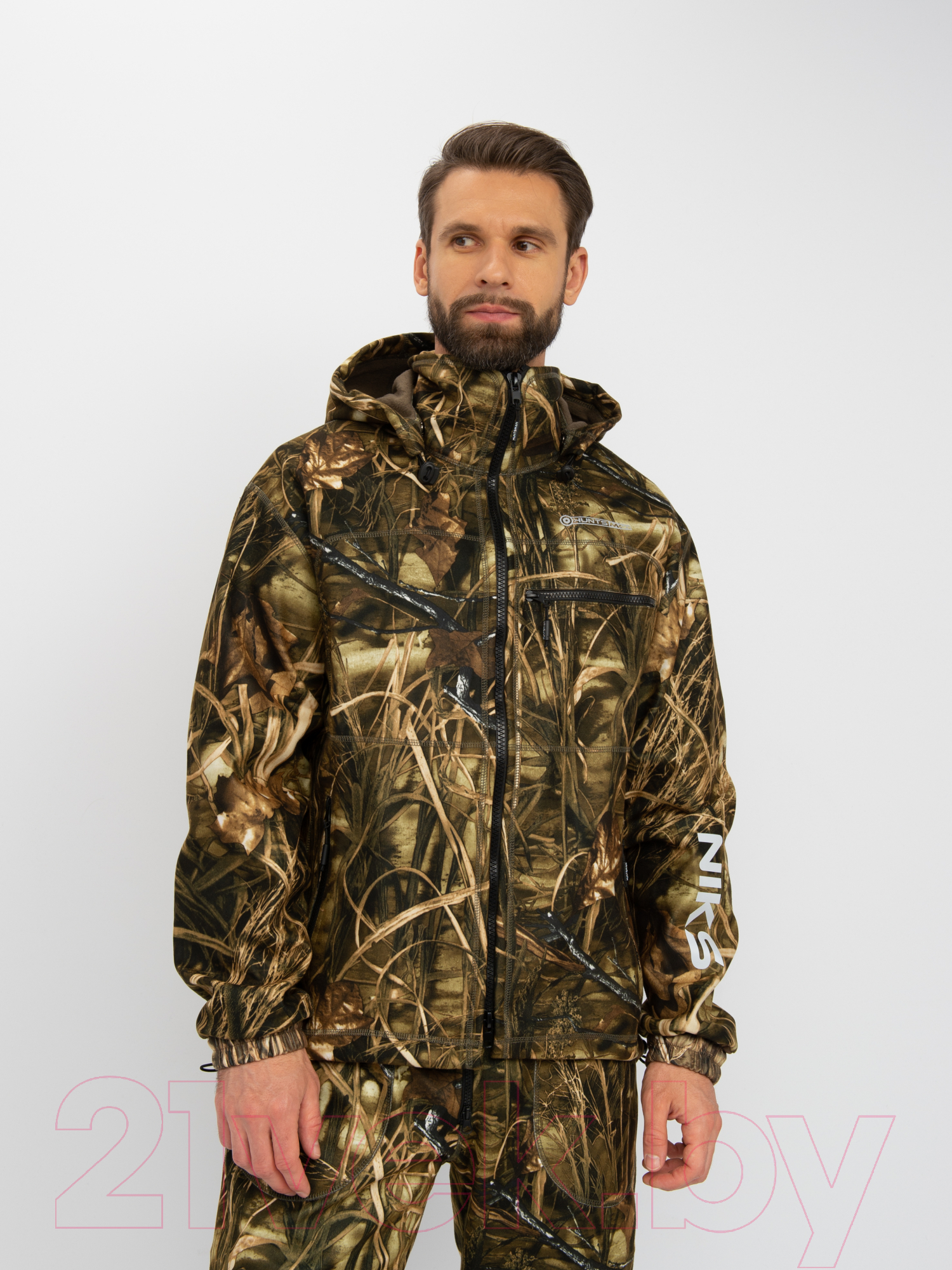 Костюм для охоты и рыбалки Huntsman Никс Люкс -5°C Alova Windblock Камыш (р-р 56-58/170-176) — фото 4