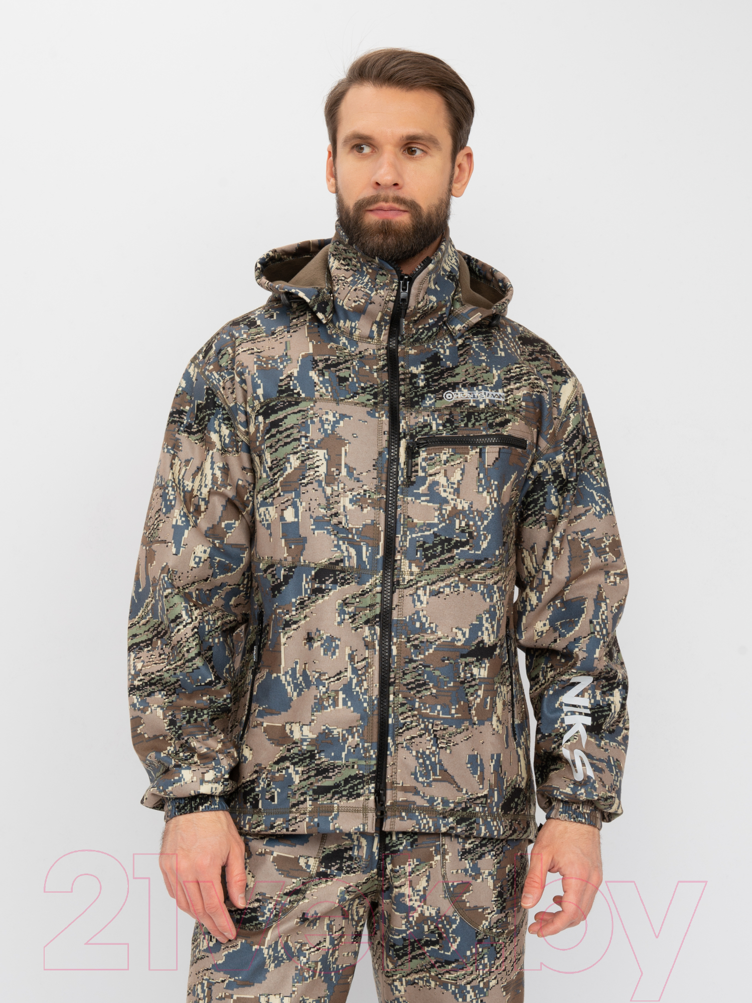 Костюм для охоты и рыбалки Huntsman Никс Люкс -5°C Alova Windblock Лабиринт (р-р 48-50/182-188) — фото 4