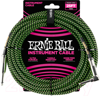 Кабель Ernie Ball P06066 (черный/зеленый)