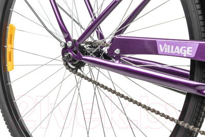 Велосипед Nialanti Village 28 2024 (17, фиолетовый, разобранный, в коробке)