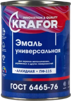 Эмаль Krafor ПФ-115 (400г, черный) - 