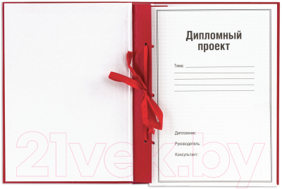 Папка адресная Staff Для дипломного проекта / 127525 (красный)
