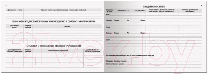 Медицинская карта Staff История развития ребенка / 130175 (синий) — фото 2