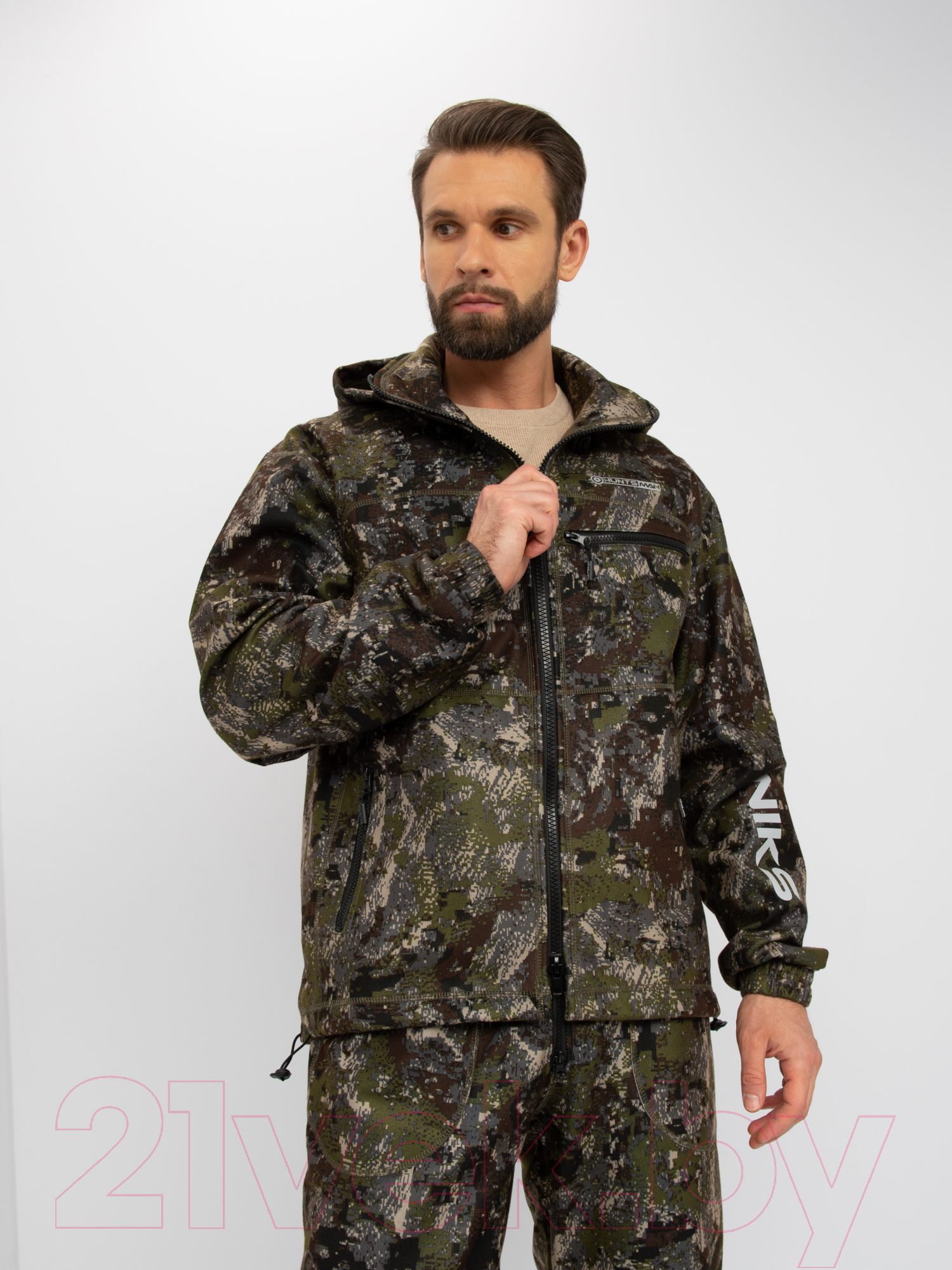 Костюм для охоты и рыбалки Huntsman Никс Люкс -5°C Alova Windblock Хамелеон (р-р 48-50/170-176) — фото 3