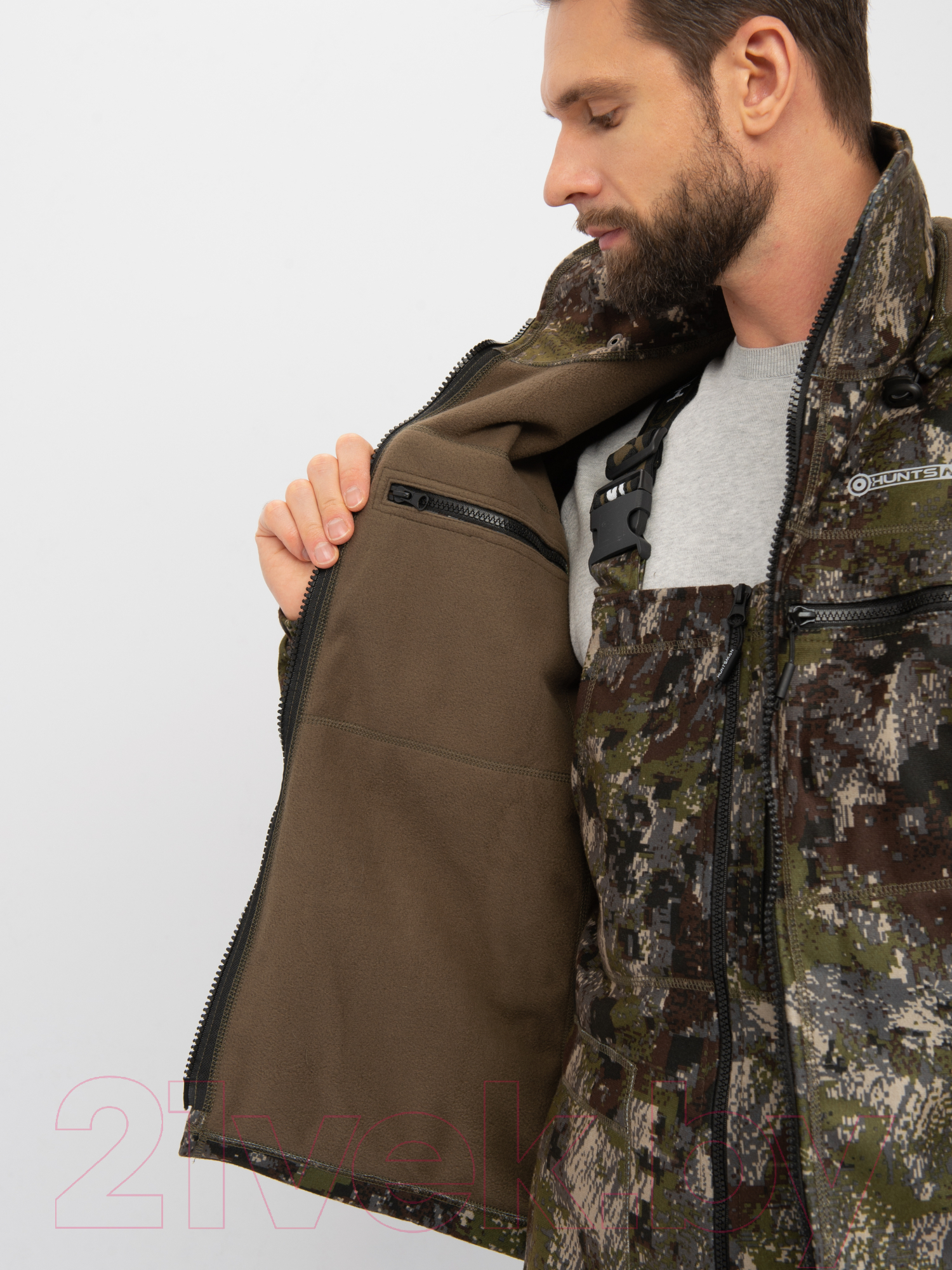 Костюм для охоты и рыбалки Huntsman Никс Люкс -5°C Alova Windblock Хамелеон (р-р 48-50/170-176) — фото 6