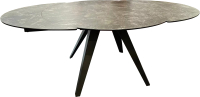 Обеденный стол M-City Aksel 130 / 626M05474 (Mona Lisa серый мрамор/керамика/темно-серый каркас) - 