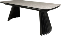 Обеденный стол M-City Astrid 200 / 626M05475 (TL-102 бежевый мрамор/испанская керамика/темно-серый каркас) - 