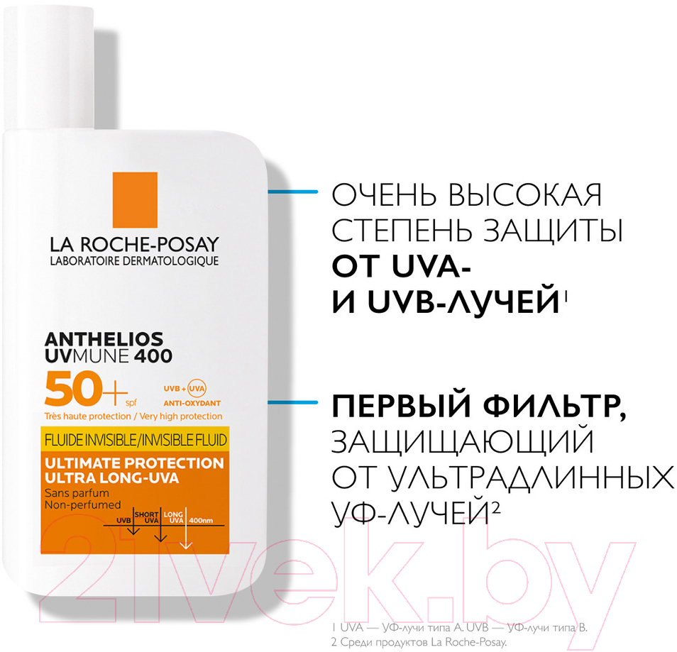 Крем солнцезащитный La Roche-Posay Anthelios Fluid ANTH UVmune Fluid 50+ SP