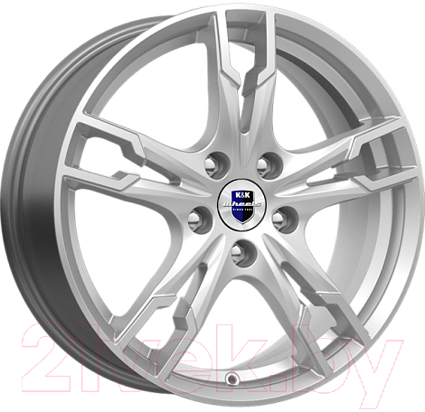 Литой диск K&K Солар 17x7" 5x114.3мм DIA 60.1мм ET 39мм Сильвер