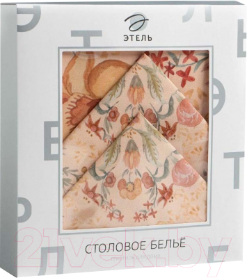 Комплект столового белья Этель Floral Pattern. Скатерть + салфетки / 7587302