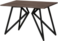 Обеденный стол Millwood Женева Л18 120x70 (сосна пасадена/металл черный) - 
