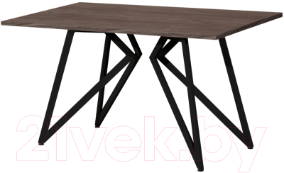 Обеденный стол Millwood Женева Л18 160x80 (сосна пасадена/металл черный)
